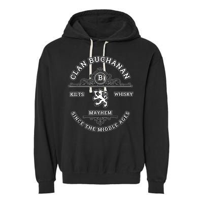 Clan Buchanan Scottish Kilt Highland Games Garment-Dyed Fleece Hoodie