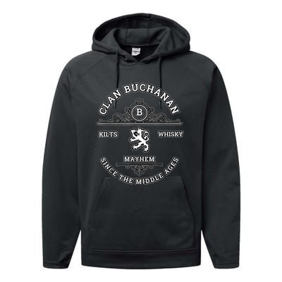 Clan Buchanan Scottish Kilt Highland Games Performance Fleece Hoodie