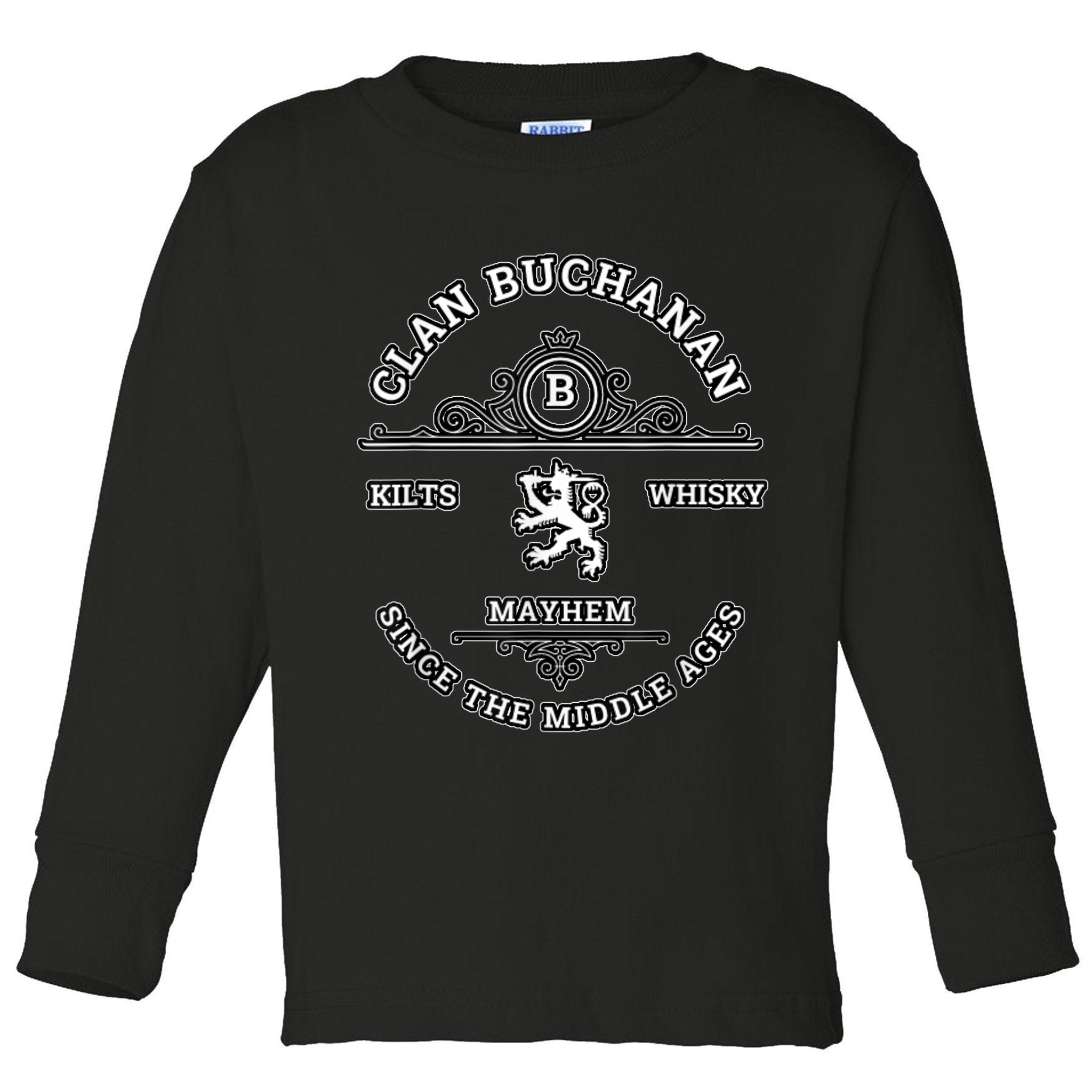 Clan Buchanan Scottish Kilt Highland Games Toddler Long Sleeve Shirt
