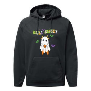 Cute Bull Sheet Western Halloween Gift Performance Fleece Hoodie