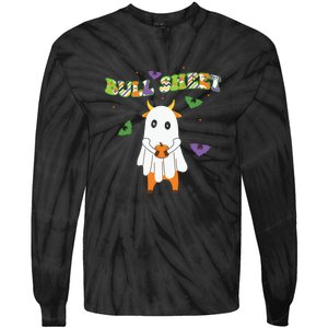 Cute Bull Sheet Western Halloween Gift Tie-Dye Long Sleeve Shirt