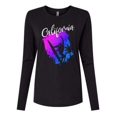 California Beach Surfing Tee Wavesurfing Womens Cotton Relaxed Long Sleeve T-Shirt