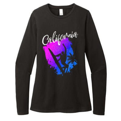 California Beach Surfing Tee Wavesurfing Womens CVC Long Sleeve Shirt