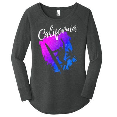 California Beach Surfing Tee Wavesurfing Women's Perfect Tri Tunic Long Sleeve Shirt