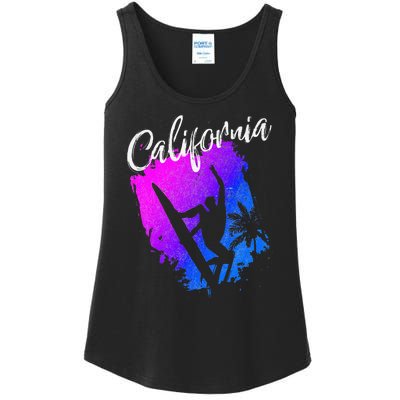 California Beach Surfing Tee Wavesurfing Ladies Essential Tank