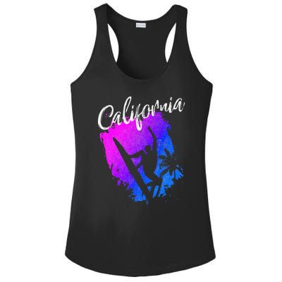 California Beach Surfing Tee Wavesurfing Ladies PosiCharge Competitor Racerback Tank