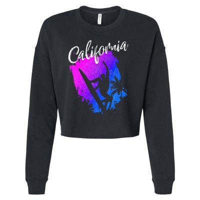 California Beach Surfing Tee Wavesurfing Cropped Pullover Crew