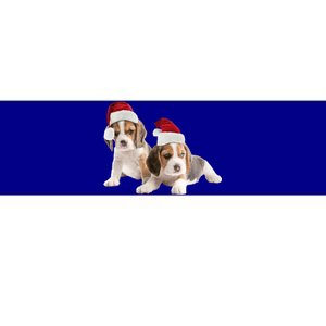 Cute Beagle Santa Hat Image Christmas Dog Dad Beagle Mom Gift Bumper Sticker