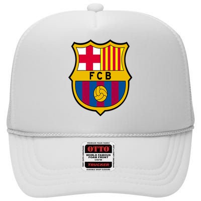 Cool Barcelona Soccer Jersey High Crown Mesh Back Trucker Hat