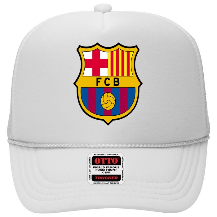 Cool Barcelona Soccer Jersey High Crown Mesh Back Trucker Hat