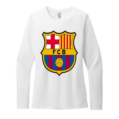 Cool Barcelona Soccer Jersey Womens CVC Long Sleeve Shirt