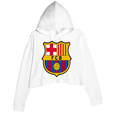 Cool Barcelona Soccer Jersey Crop Fleece Hoodie