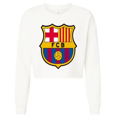 Cool Barcelona Soccer Jersey Cropped Pullover Crew