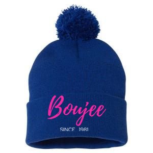 Classy Boujee Since 1981 Gift Pom Pom 12in Knit Beanie