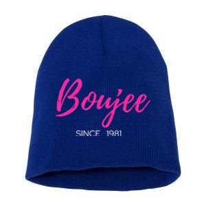 Classy Boujee Since 1981 Gift Short Acrylic Beanie