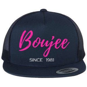 Classy Boujee Since 1981 Gift Flat Bill Trucker Hat