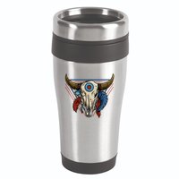 Classic Buffalo Skull Native American Tribe Totem 16oz Travel Tumbler