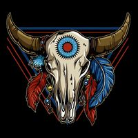 Classic Buffalo Skull Native American Tribe Totem 16oz Travel Tumbler