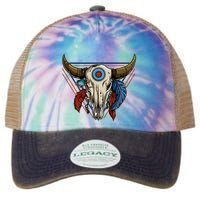 Classic Buffalo Skull Native American Tribe Totem Legacy Tie Dye Trucker Hat