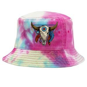 Classic Buffalo Skull Native American Tribe Totem Tie-Dyed Bucket Hat