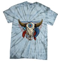 Classic Buffalo Skull Native American Tribe Totem Tie-Dye T-Shirt