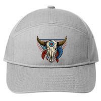 Classic Buffalo Skull Native American Tribe Totem 7-Panel Snapback Hat
