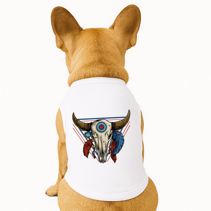 Classic Buffalo Skull Native American Tribe Totem Doggie Tank