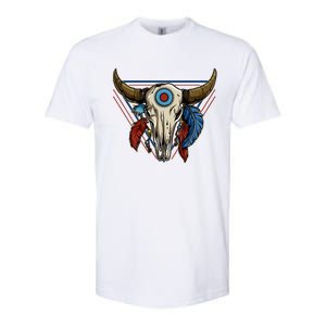 Classic Buffalo Skull Native American Tribe Totem Softstyle CVC T-Shirt