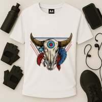 Classic Buffalo Skull Native American Tribe Totem Performance Shirt