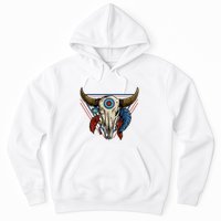 Classic Buffalo Skull Native American Tribe Totem Hoodie