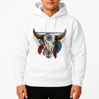 Classic Buffalo Skull Native American Tribe Totem Hoodie