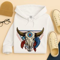 Classic Buffalo Skull Native American Tribe Totem Hoodie