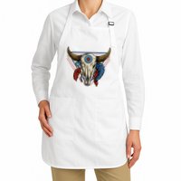 Classic Buffalo Skull Native American Tribe Totem Apron