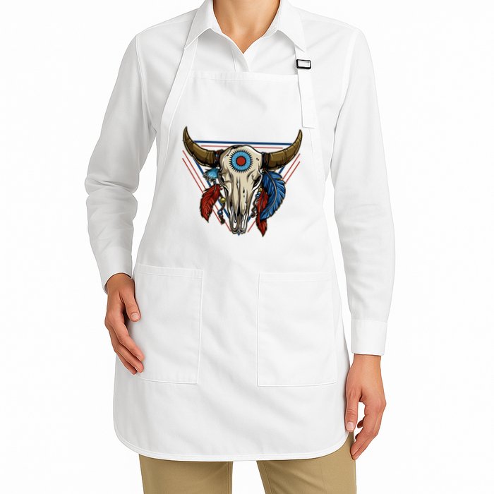 Classic Buffalo Skull Native American Tribe Totem Apron