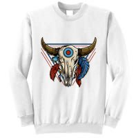 Classic Buffalo Skull Native American Tribe Totem Sweatshirt