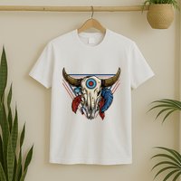 Classic Buffalo Skull Native American Tribe Totem T-Shirt