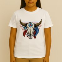 Classic Buffalo Skull Native American Tribe Totem T-Shirt