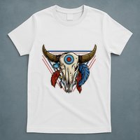 Classic Buffalo Skull Native American Tribe Totem T-Shirt