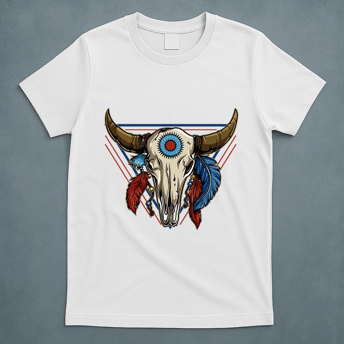 Classic Buffalo Skull Native American Tribe Totem T-Shirt