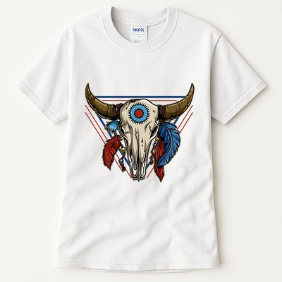 Classic Buffalo Skull Native American Tribe Totem Tall T-Shirt