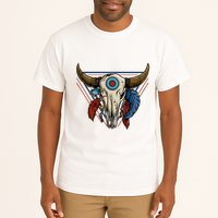 Classic Buffalo Skull Native American Tribe Totem Tall T-Shirt
