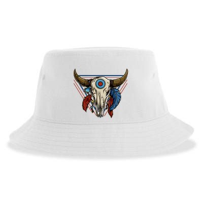 Classic Buffalo Skull Native American Tribe Totem Sustainable Bucket Hat