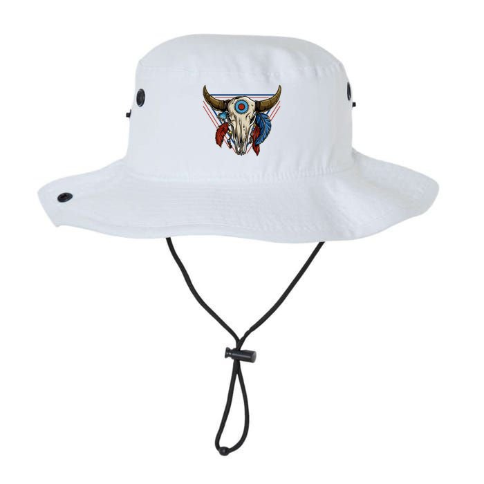 Classic Buffalo Skull Native American Tribe Totem Bucket Hat