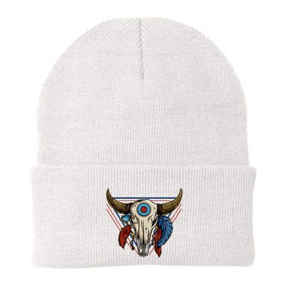 Classic Buffalo Skull Native American Tribe Totem Beanie
