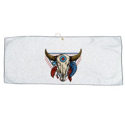 Classic Buffalo Skull Native American Tribe Totem Large Microfiber Waffle Golf Towel