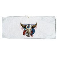 Classic Buffalo Skull Native American Tribe Totem Large Microfiber Waffle Golf Towel