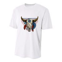 Classic Buffalo Skull Native American Tribe Totem Youth Performance Sprint T-Shirt