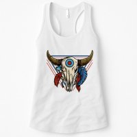 Classic Buffalo Skull Native American Tribe Totem Womens Tank Top