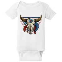 Classic Buffalo Skull Native American Tribe Totem Baby Bodysuit