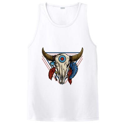 Classic Buffalo Skull Native American Tribe Totem PosiCharge Competitor Tank
